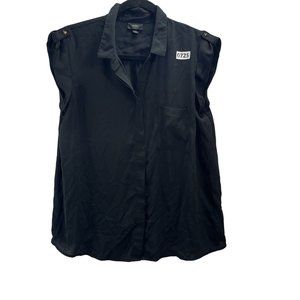 Mossimo Women's Shirt Size L Color Black Casual Button Up